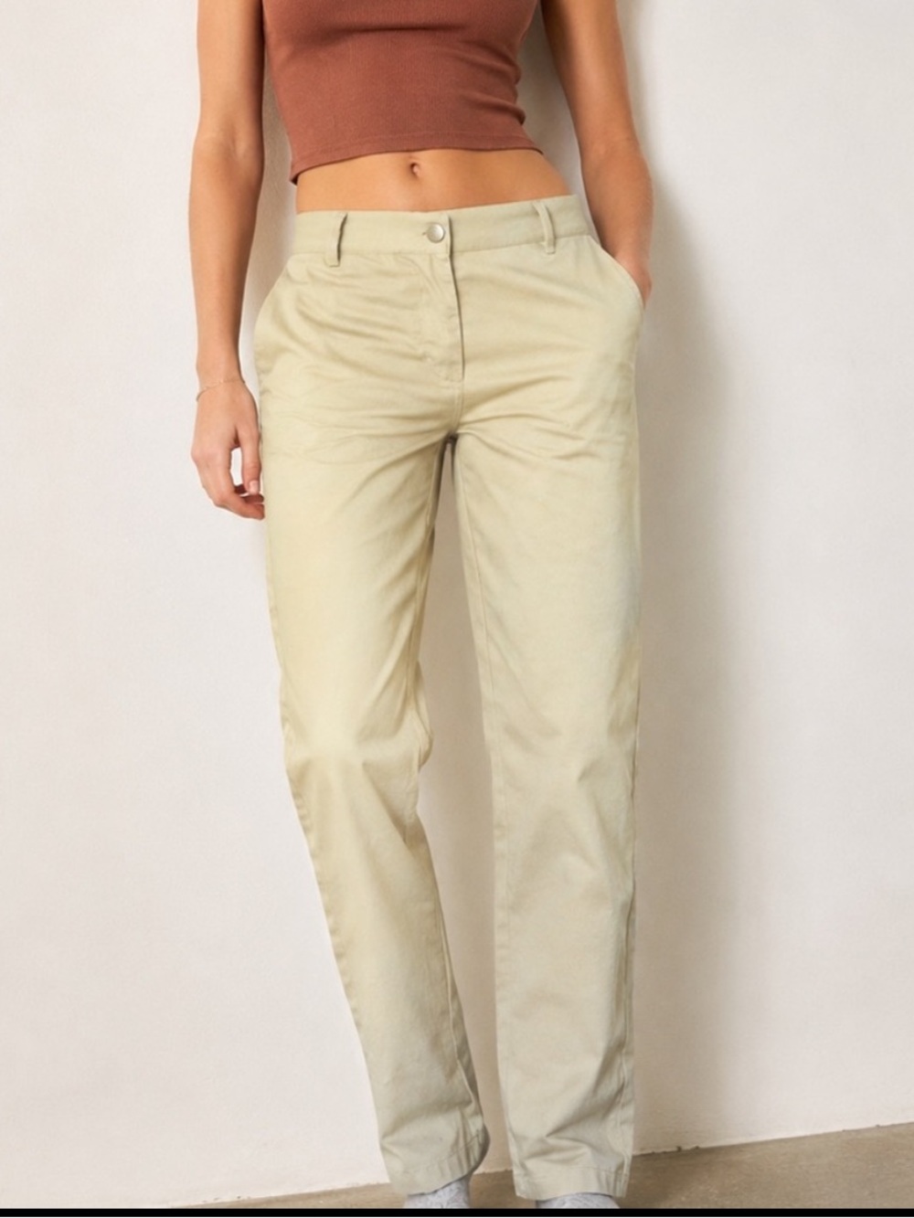 Vtg 90’s Six Flags Theme Park Employee Cream Khaki Pants Trousers 28x30
